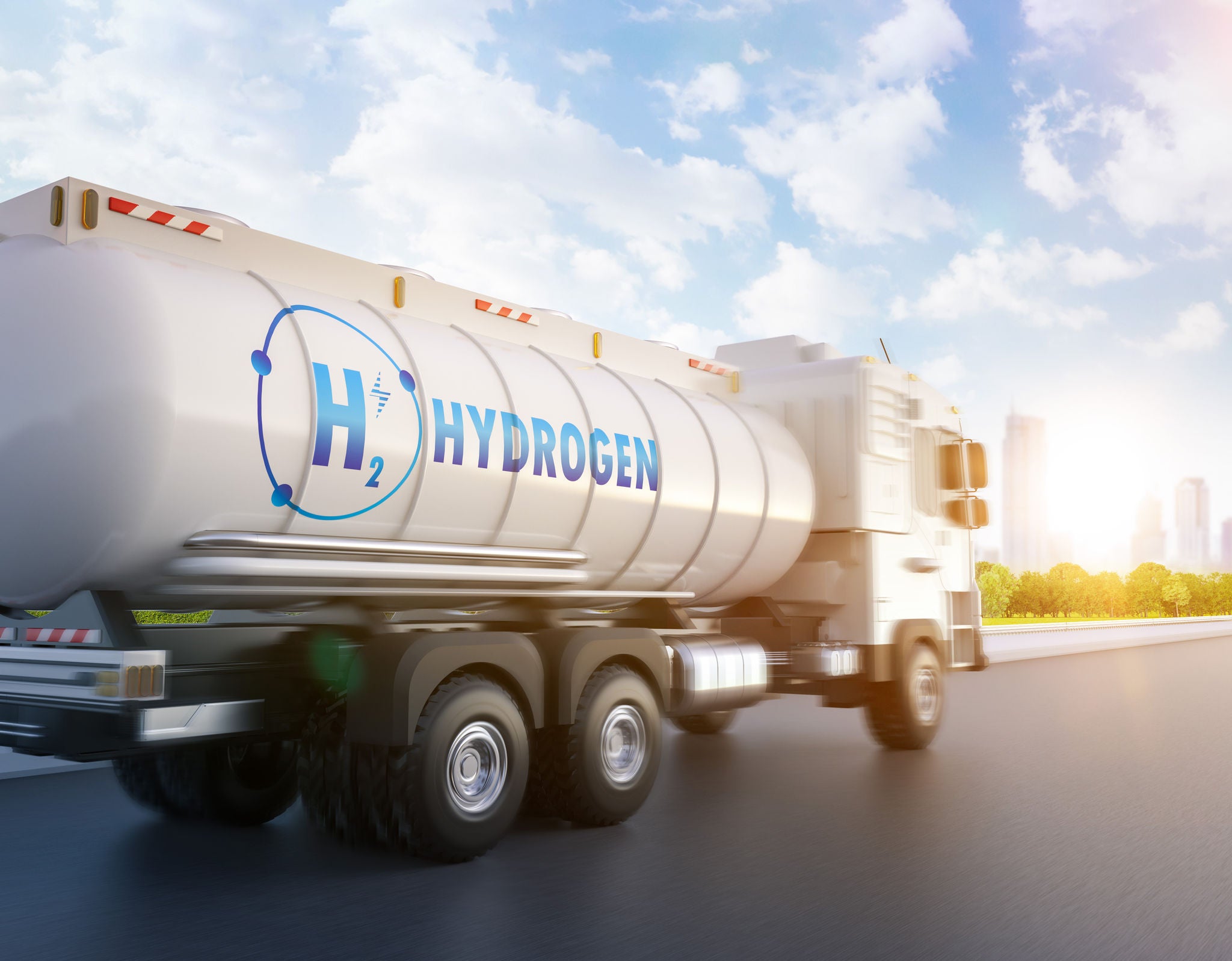 Hydrogen tanker that carries Liquid Hydrogen fuel