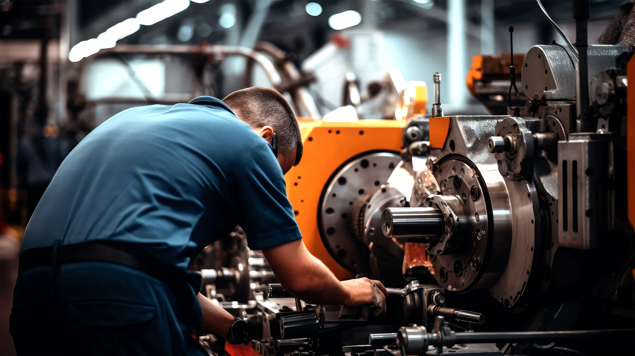 RegO employee in a manufacturing facility creating American-made craftsman materials for LPG, IG, LNG, Hydrogen, and Cryogenics.