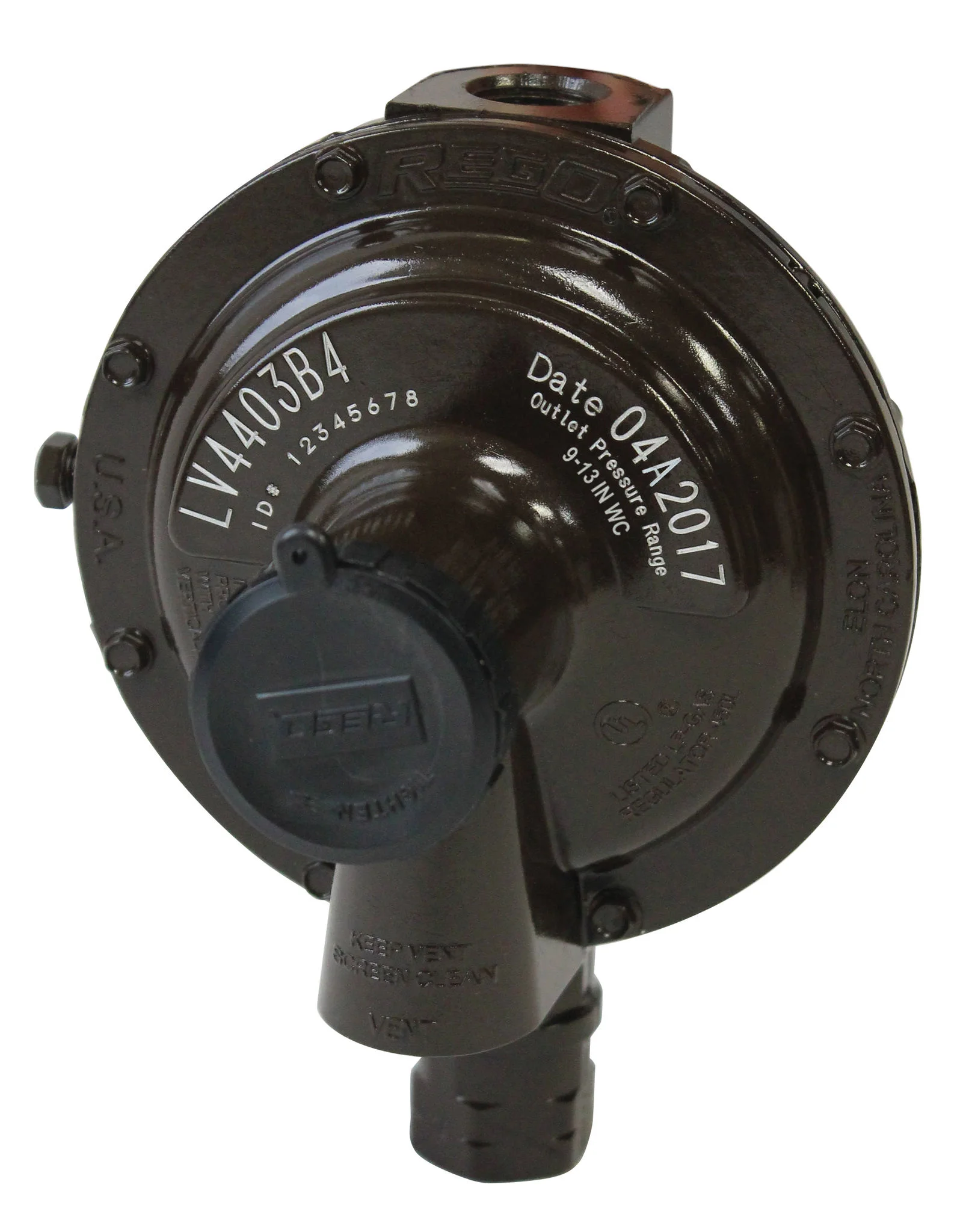 LPG Low Pressure Second Stage Regulators Standard Settings LV4403B4